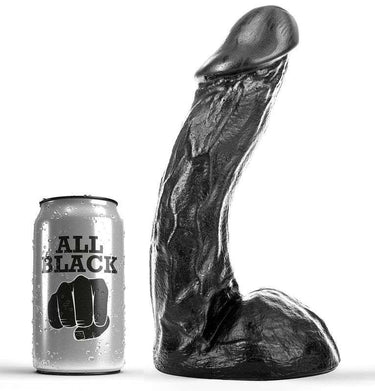Dildo All Black Medio Morbido e Flessibile per Piacere Versatile